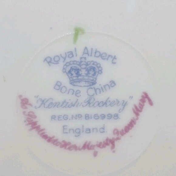 Royal Albert England Bone China Kentish Rockery Square Handle Cake Plate - Picture 7 of 8